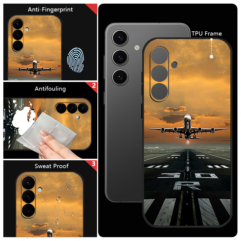 Airplane Print Phone Case For  - Samsung Galaxy A55 评论和价格