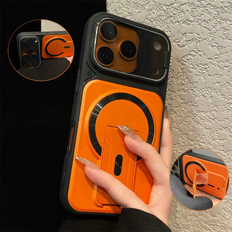 Fold Stand Magnetic Armor Case - Camera Lens Protector 评论和价格