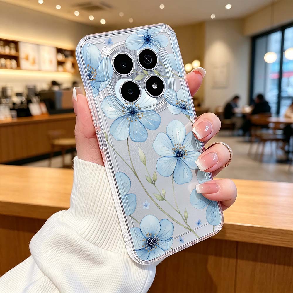 Blue Watercolor Floral Pattern - Xiaomi Poco X6 评论和价格