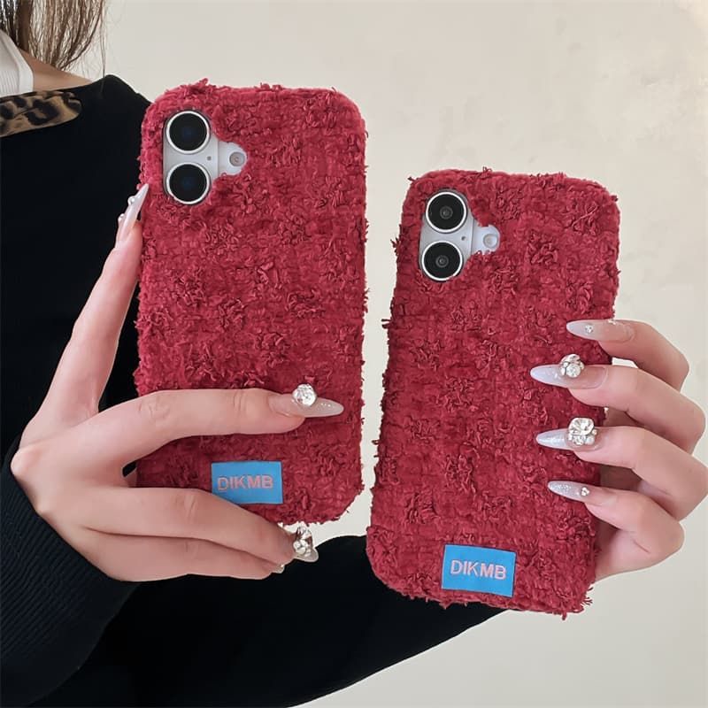 Angora Red Fuzzy Phone Case fo - Apple Iphone 15 Pro Max 评论和价格